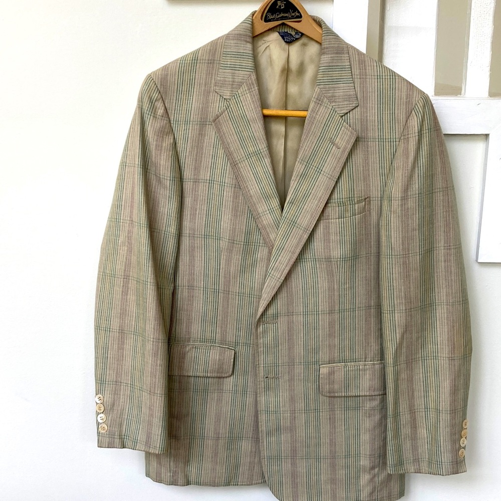 Vintage Cricketeer Beige and Green Striped Blaze. Medium but no Size tags